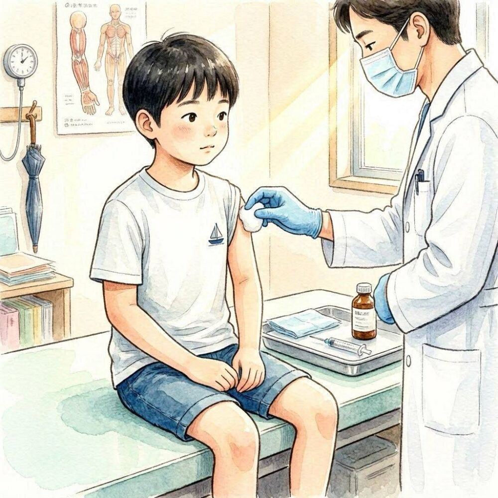 腕にアルコール消毒で冷たさを感じるのが、気化熱