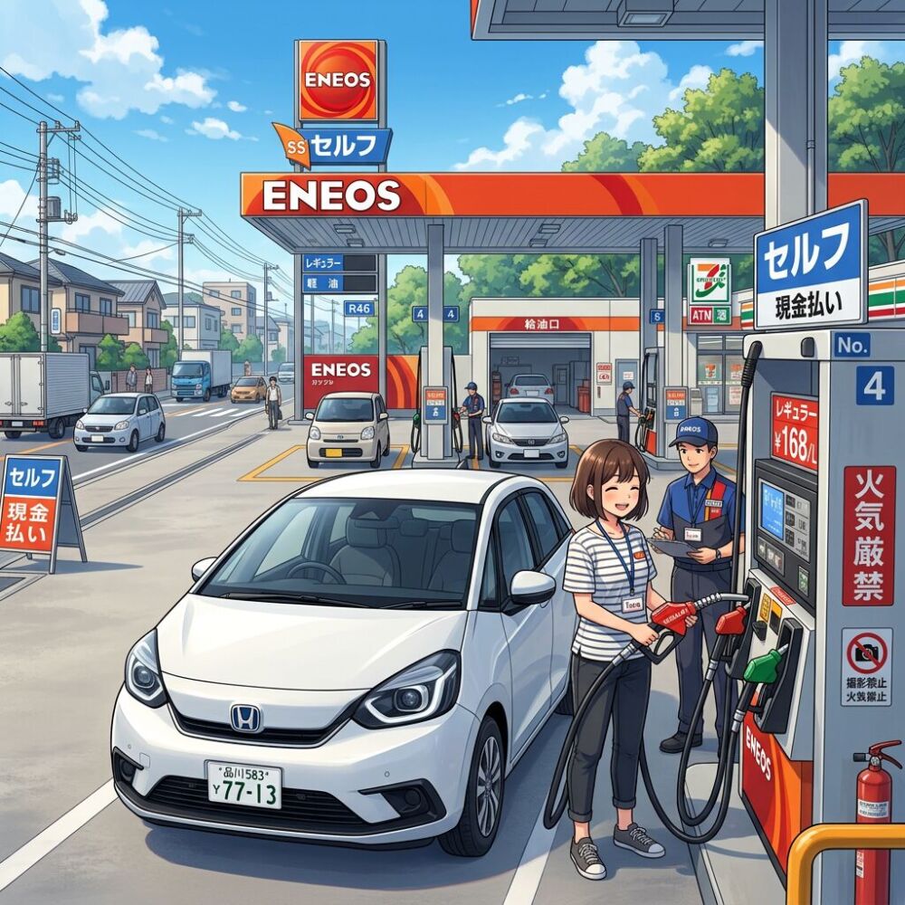 給油中