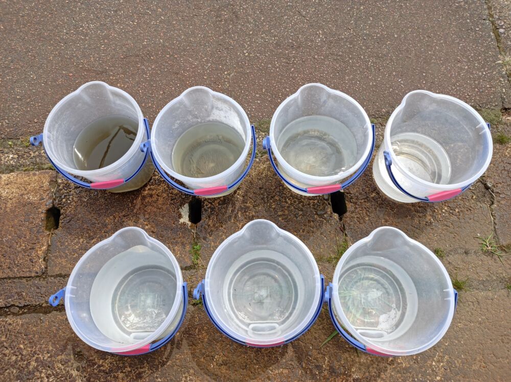 大量の水で洗い流し