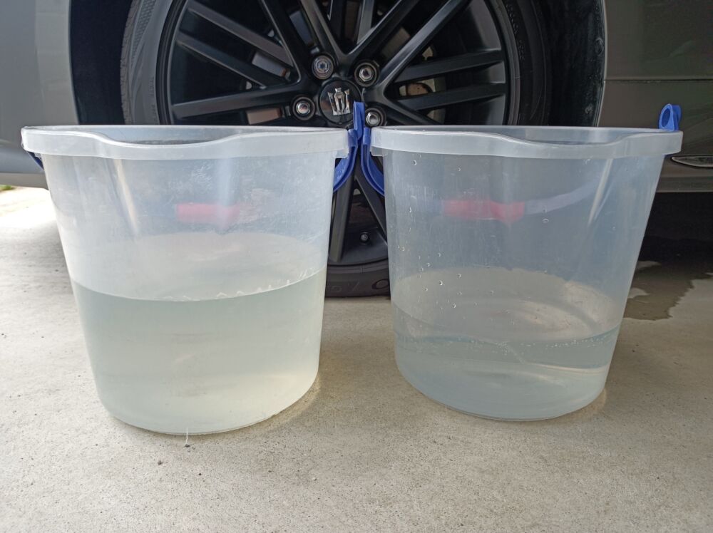 エアコン洗浄で出た排水